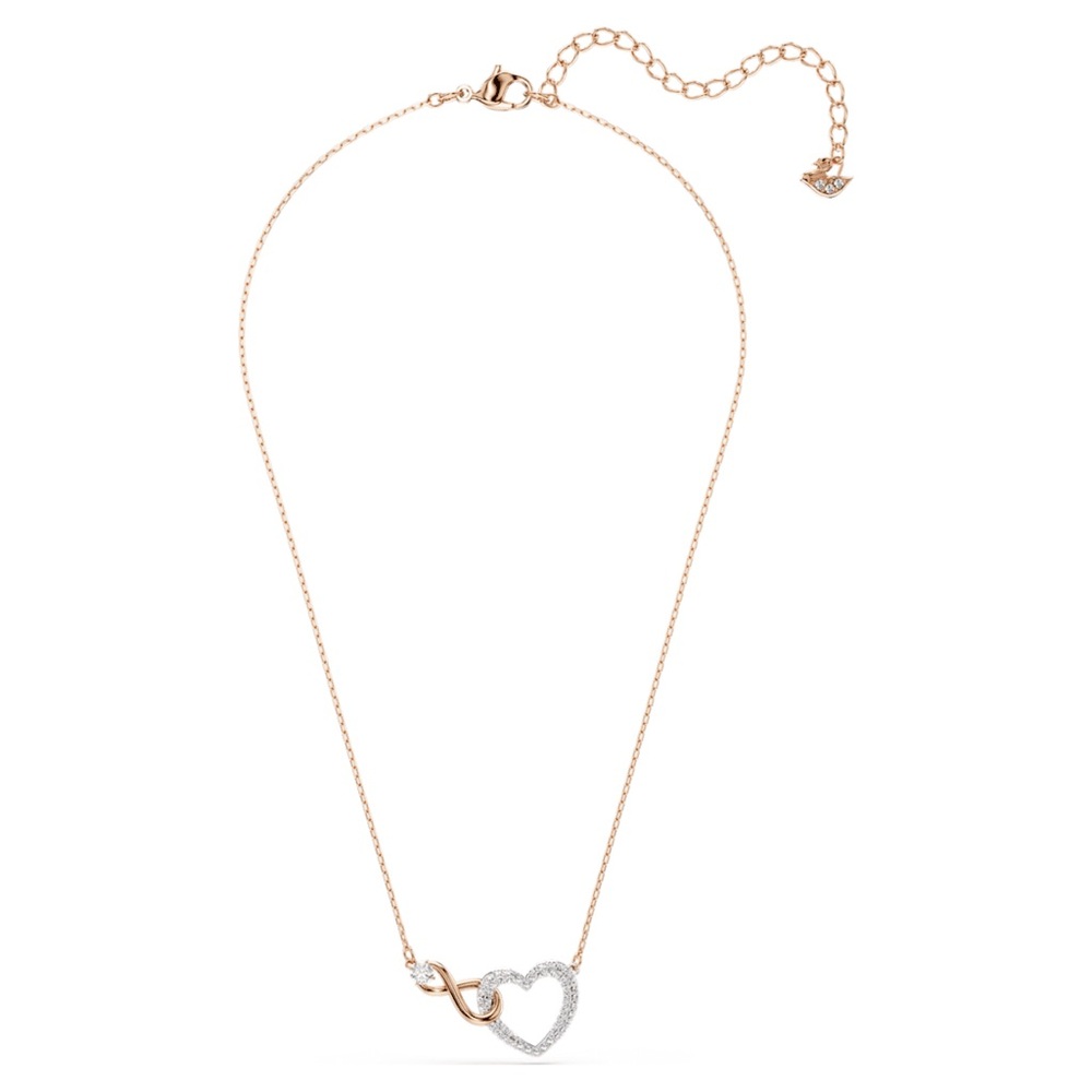 Swarovski Hyperbola Infinity & Heart Mixed Metal Necklace NIB Retails:$159 - Picture 6 of 7